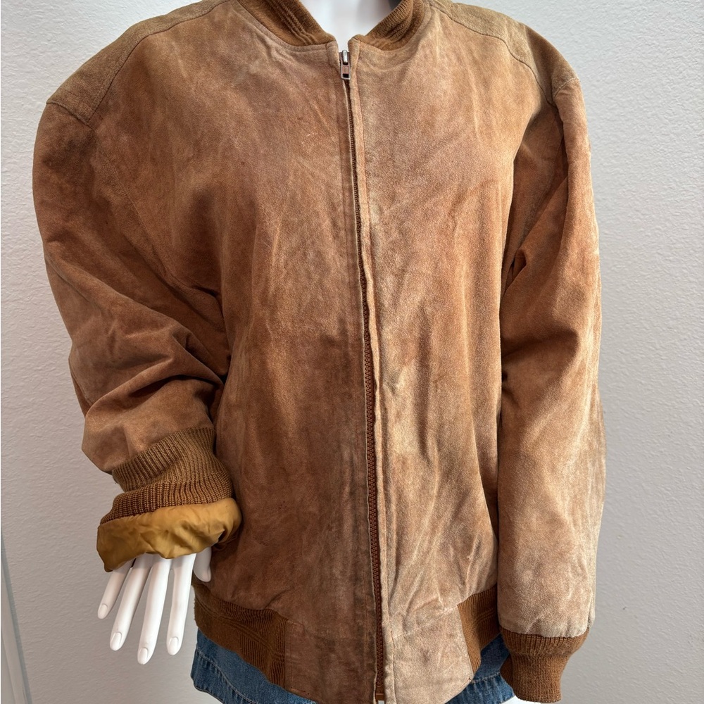 Leather Bomber Jacket - Picture 2 of 14